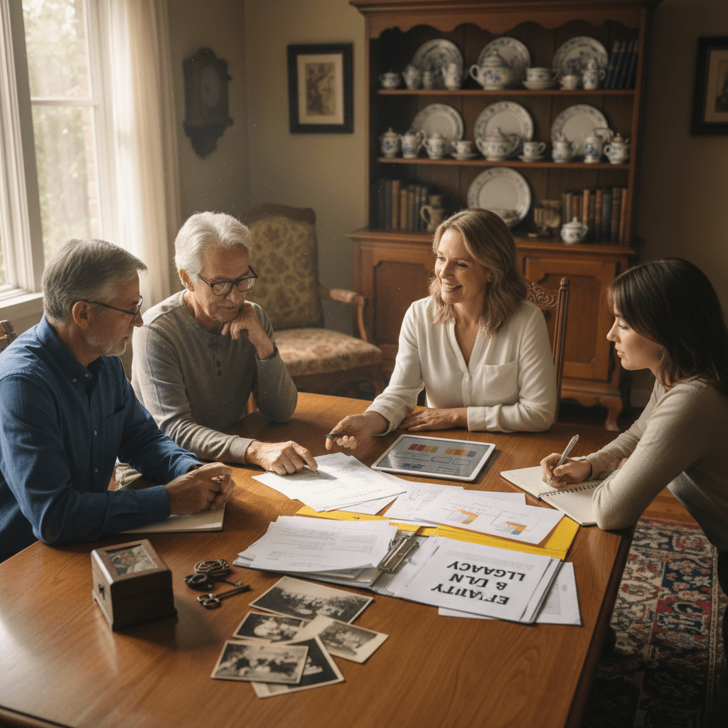 Estate planning consultation with professional guidance and family